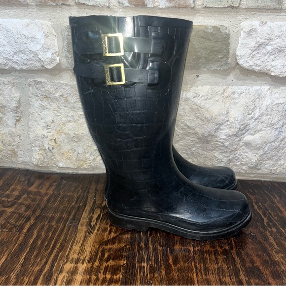 Chooka Crocodilia Black Rubber rain boots - Picture 9 of 11